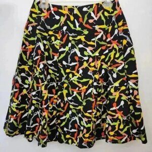 Liz Claiborne Pleated Cotton A-line Skirt Size 6